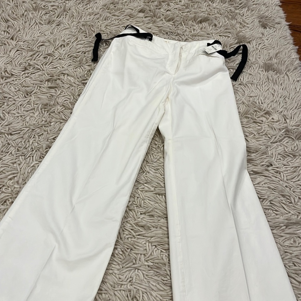 Maeve white wide leg pants